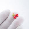 Teamer 5pcs/Lot Enamel Cherry Charms Pendant Stainless Steel For Necklace Bracelet Making Fashion Accessory Romantic Jewelry