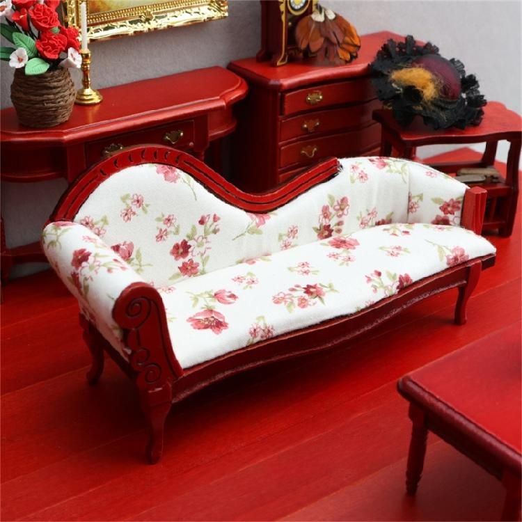 Doll House Lounger Model 1/12 Scale Miniature Dollhouses Chaise Lounger Ideal for DIY Projects and Photography