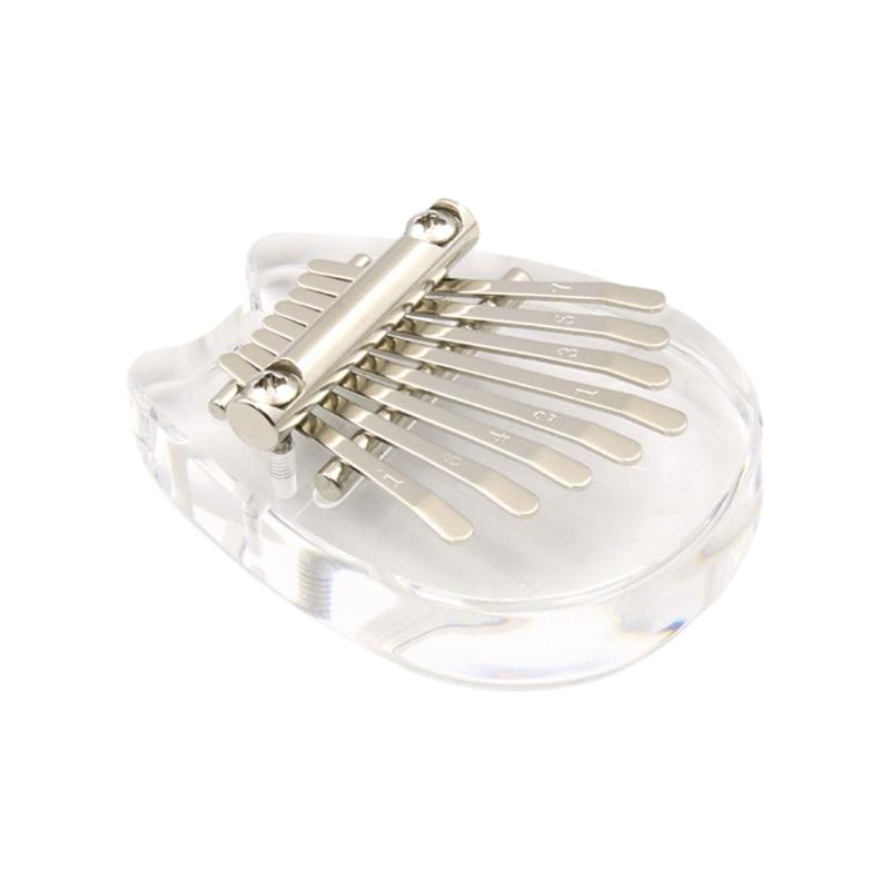 8 Keys Thumb Piano Finger Marimba Instrument for Music Lover, Acrylic 8 Key Thumb Piano for Kids Adults