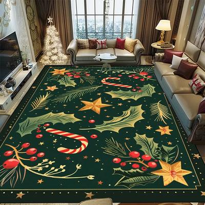 Weihnachtsteppich im amerikanischen Stil für Wohnzimmerdekoration Sofa Couchtisch Bereichsteppiche für Schlafzimmer Großer Bereich Bodenmatte Waschbar