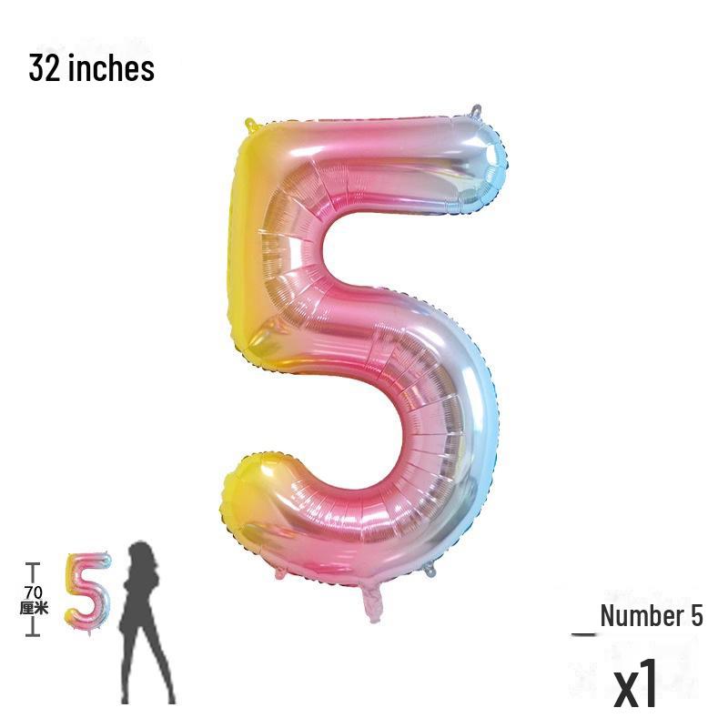 32palcové digitální balónky s přechodovou barvou pro dekorace dětské narozeninové oslavy