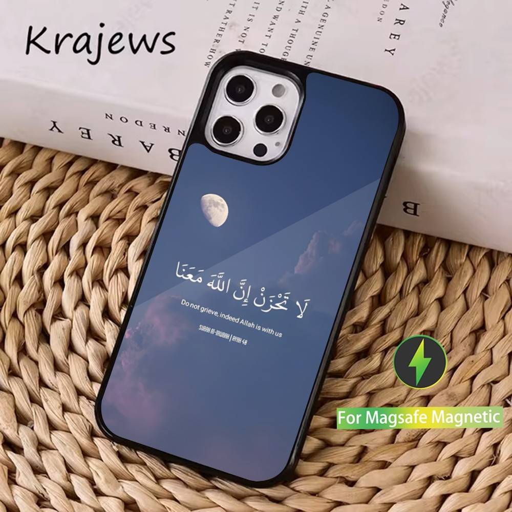 Bismillah Allah Islam Kunst Telefoonhoesje Voor iPhone 16,15,14,17,13,12,11,Pro,Max,Plus,Mini, Magsafe,Magnetische Draadloze Oplaadhoes