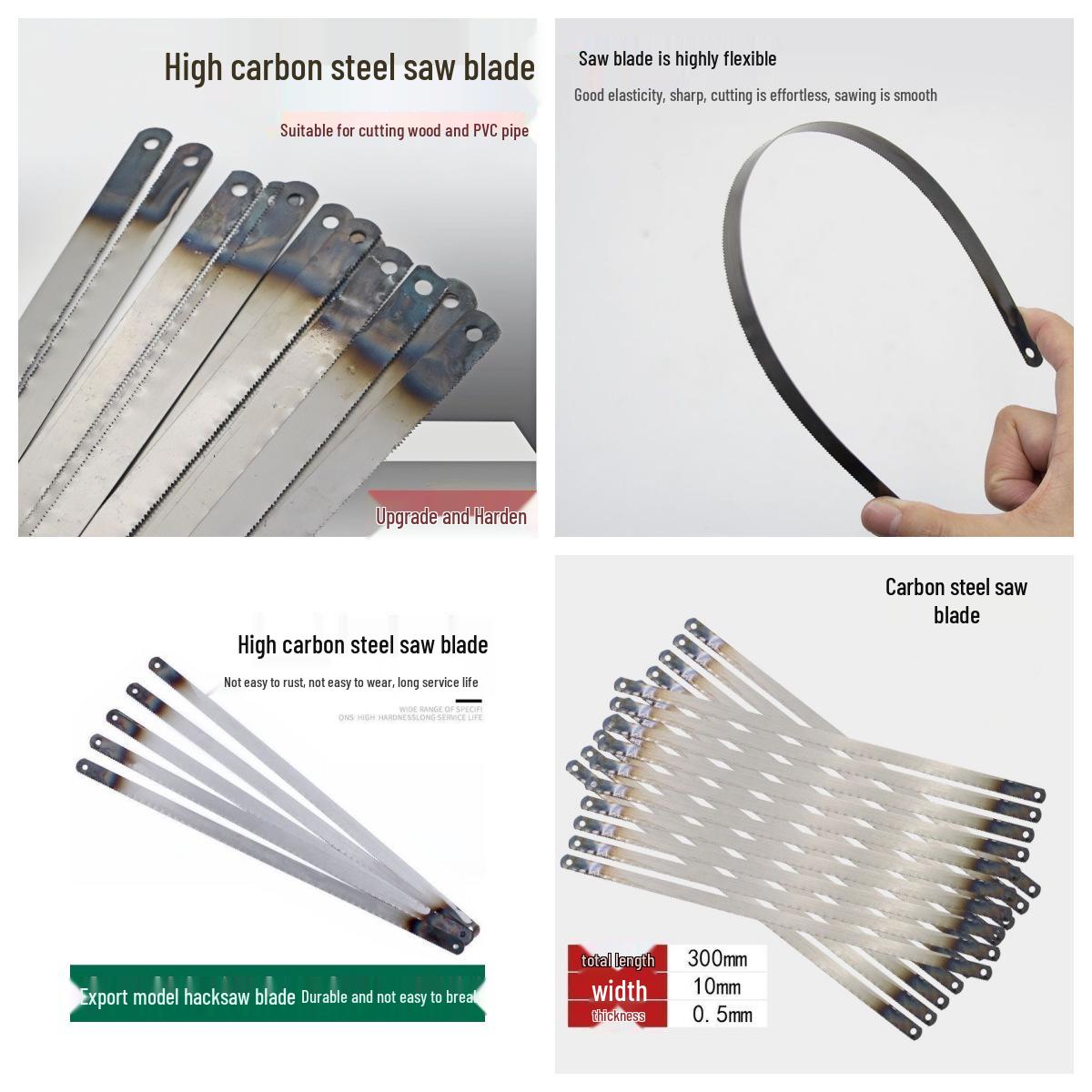 

High Carbon Steel Manual Saw Blade for Metal & Wood Cutting Hardened Steel Saw Blade/Tube Cutting [1 piece]