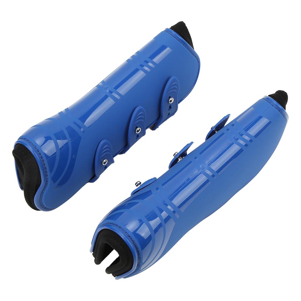 2pcs Horse Front Leg Boots PU Shell Horse Tendon Boots for Jumping Running SportsBlue Front Legs L