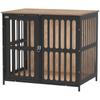 Dog Crate Furniture with Anti-Chew Resistant Mesh, Anti-Escape Single Door, for Medium Dogs, 80 x 55 x 72 cm