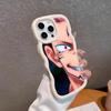 Jujutsu Kaisen Sukuna Mobile Phone Case for iPhone 17 16 15 14 13 12 11 Air Pro Max Plus Wavy Edge TPU Colorful Cover Pretty