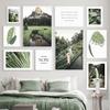 Green Mountain Waterfall Forest Leaves Landscape Posters And Prints Wall Art Canvas Painting Pictures For Living Room Home Decor