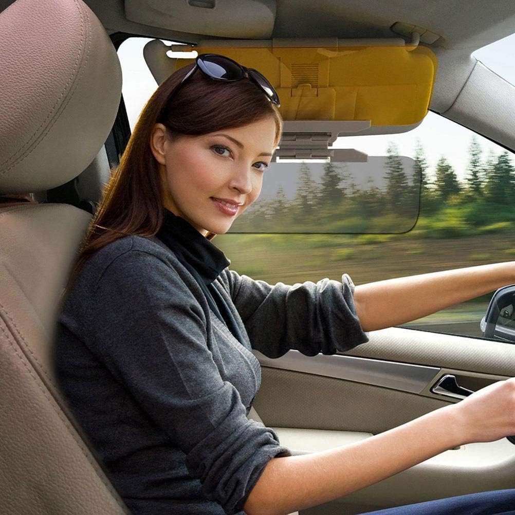 2 in 1 Anti Glare Visor HD Car Sun Visor for Day Night Driving Car Visor Sun Blocker Adjustable Car Sunshade and Night Vision Visor Extender
