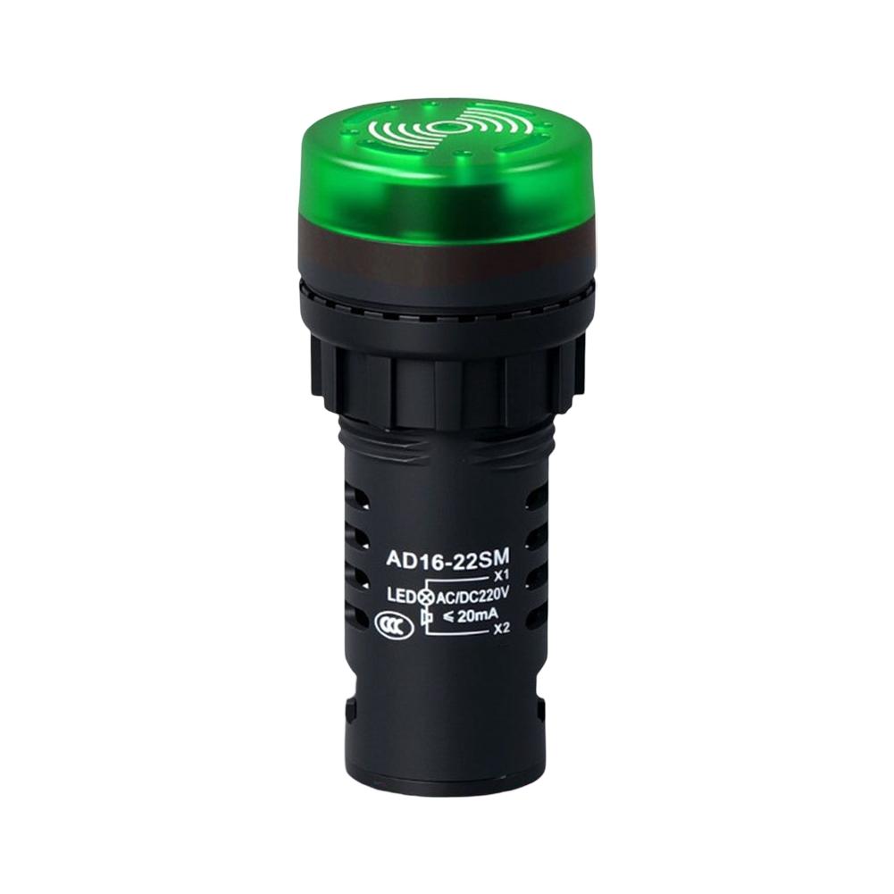 AD16-22SM Звуковой световой сигнал Тревога AC/DC12V 24V 220V Мигающий зуммер Красный 22MM Сигнальный светодиод Активный зуммер Звуковой сигнал Тревога Индикатор