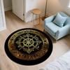 Viking Runes,Round Area Rug,Carpet Rug for Living Room Bedroom Sofa Playroom Decor,Non-slip Floor Mat