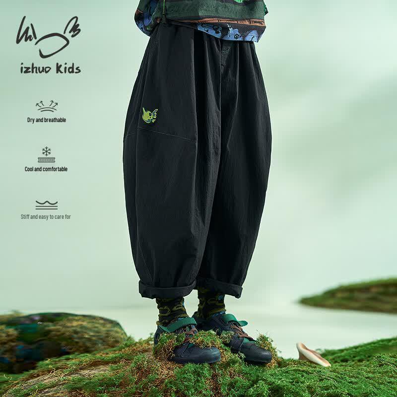 Kids  Unisex Flying Fish Pig Tapered Casual Pants 9-10 years