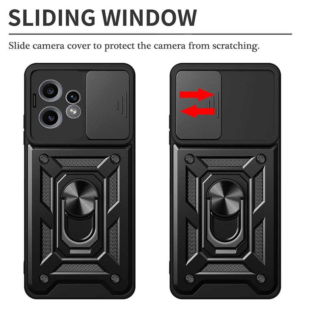 Husă Armură cu Suport pentru Telefon Nothing CMF 2 Pro, Acoperire Protecție Obiectiv cu Inel, Suport Magnetic, Coque Fundas Capa
