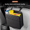 Multi-functional Car Seat Back Storage Bag Leather Storage Bag Garbage Bag Storage Bag Garbage Can Storage for Most Models