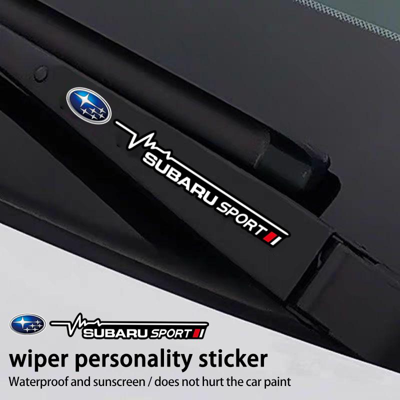 2pcs Car Windshield Wiper Stickers Vinyl Car Waterproof Sticker Key For Subaru Legacy XV Forester Crosstrek Tribeca WRX BRZ STI ewte2