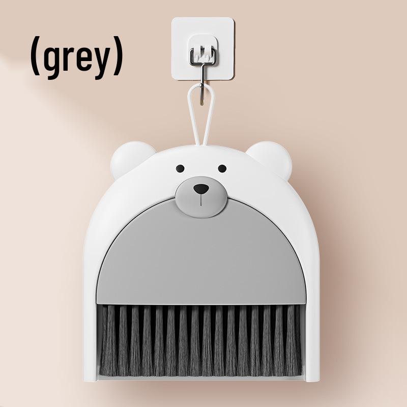 Kleiner Bär Mini-Besen & Kehrschaufel Set - Niedliches Desktop-Tastaturreinigungswerkzeug