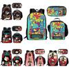 Bbq Dream Ena Pattern Printing Backpack Lunch Bag Pen Case Set For Gift Student