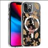Gradient Maple Leaf Magnetic Transparent Full Coverage Case for iPhone 15/16/17 Pro Max
