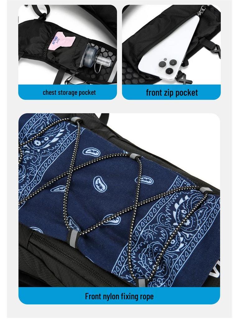 Colorful Outdoor Hiking Backpack with 2L Hydration Bladder for Men & Women - Small Mountaineering & Cycling Bag