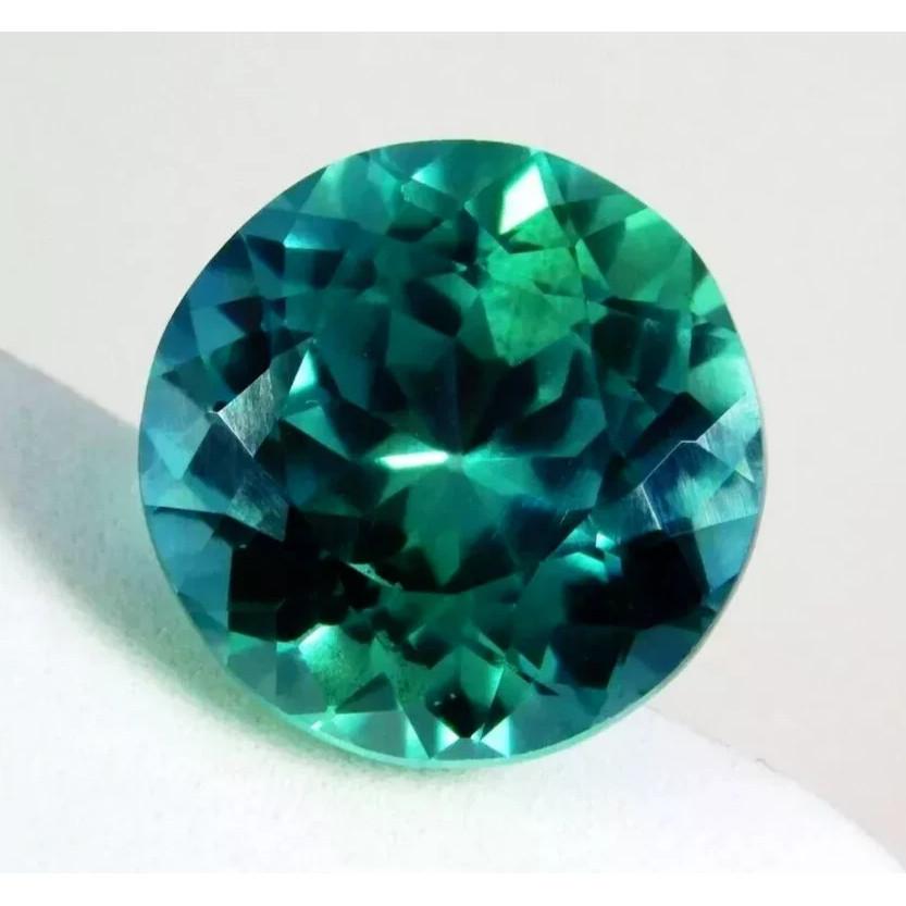 16 Ct Natural Bluish Green Sapphire Round Stunning Certified Loose Gemstone