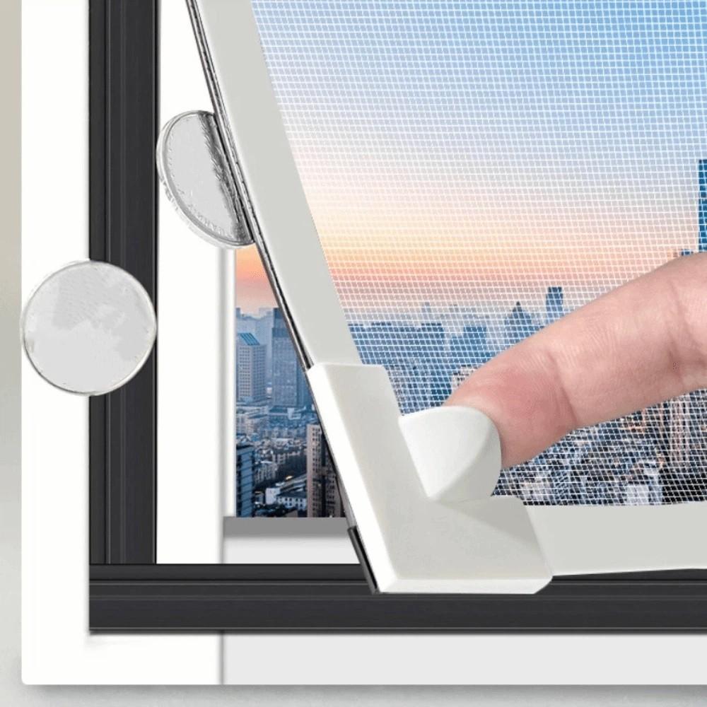 Защитная от насекомых магнитная сетка для окна, дышащая, из тюля, сетка, DIY, сетчатая штора, вырезаемая, съемная, москитная сетка, магнитная штора 19.69x31.50 in белый