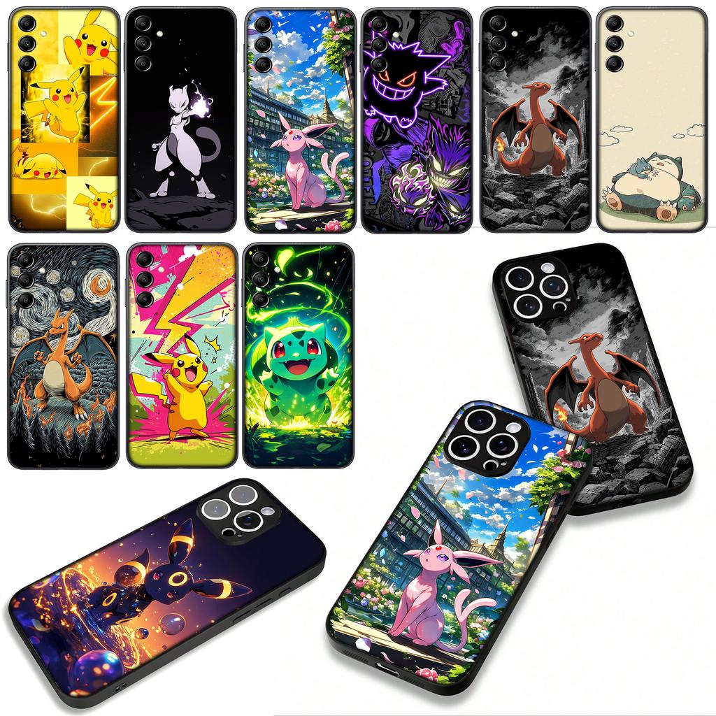 P-Pokemons Charmander P-Pikachus Mewtwo Cover for Apple iPhone 17 16 11 Pro XS Max XR 6 7 8 Plus 16E SE 2020 Air 5 SE2 Case