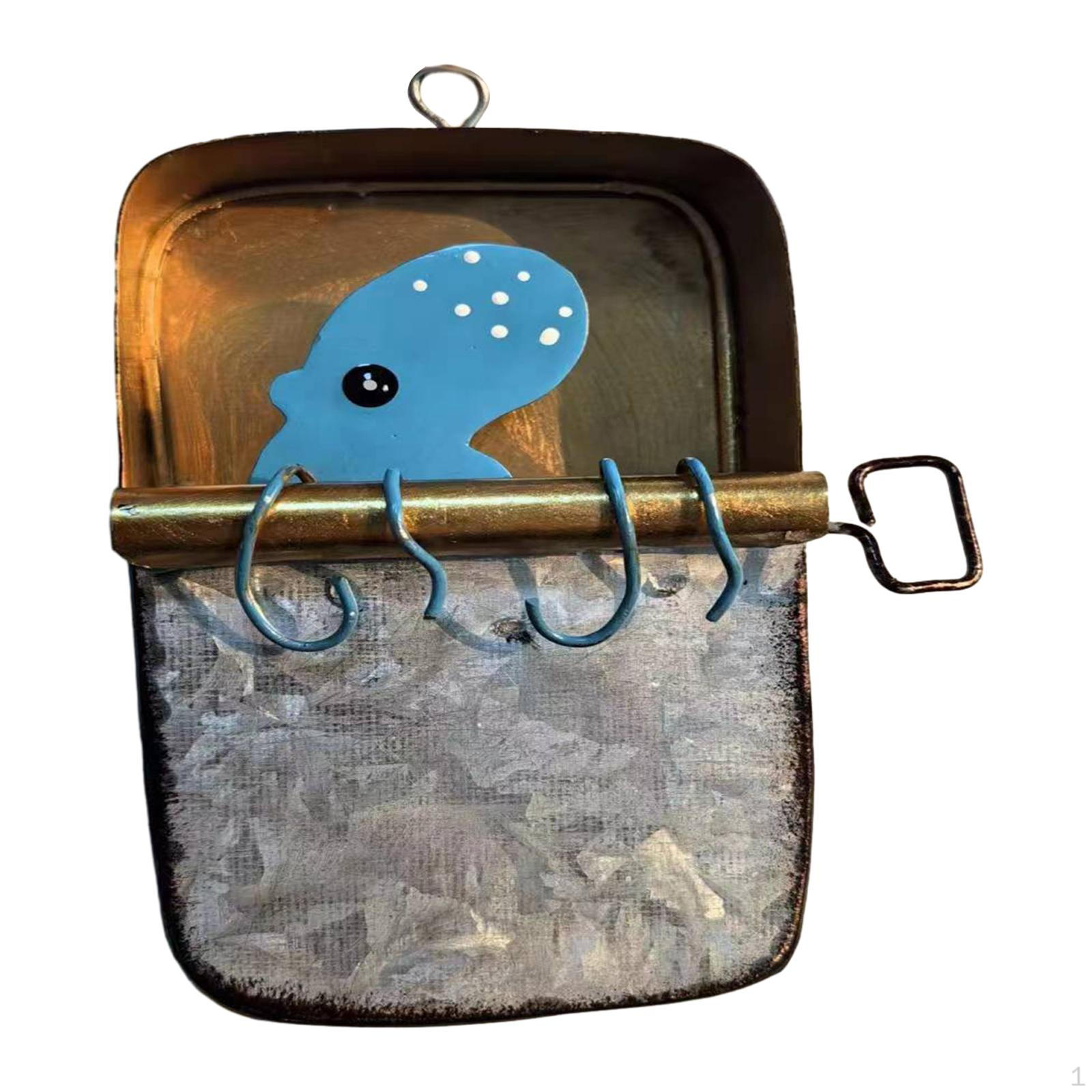 

Octopus Ornament Funny Metal Tree Pendant Cute Hanging Decorative Can for Interiors