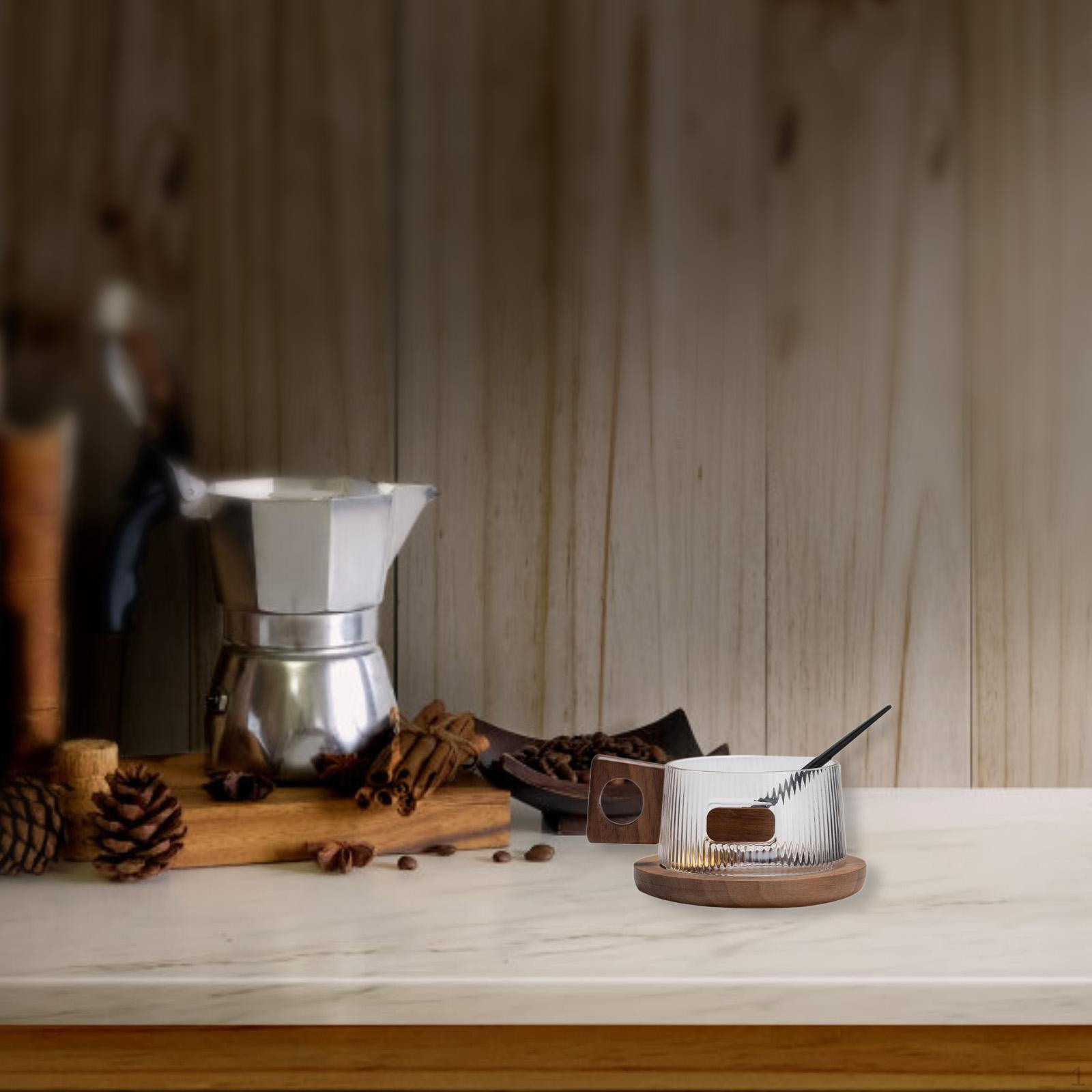 

Кружка с подставкой для послеобеденного чая и завтрака Square handle