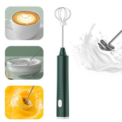 1 PCS USB wiederaufladbarer Hand-Schneebesen 3 Geschwindigkeiten Elektrischer Milchaufschäumer Schaumbereiter Mixer Kaffeegetränk Aufschäumstab Schäumer