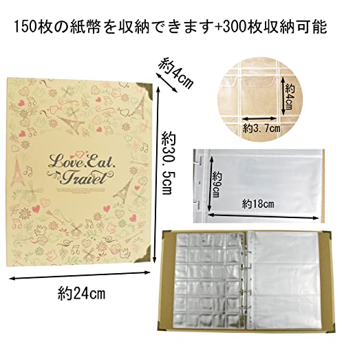 6KJFEIWG Coin Album Commemorative Coin Collection Case (180 Pockets World Banknote Holder 300 Coin) Coin Album Plastic