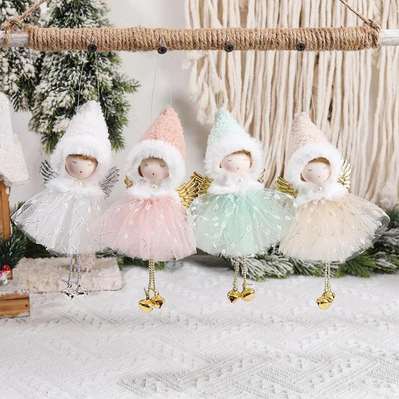 New Christmas Angel Doll Pendant Angel Christmas Tree Pendant Plush Hanging Decoration Charms New Year Gifts Christmas Supplies