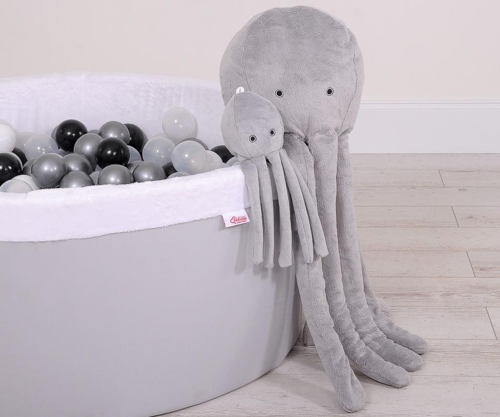 Octopus Cuddly Toy for Children with a Rattle - Gray