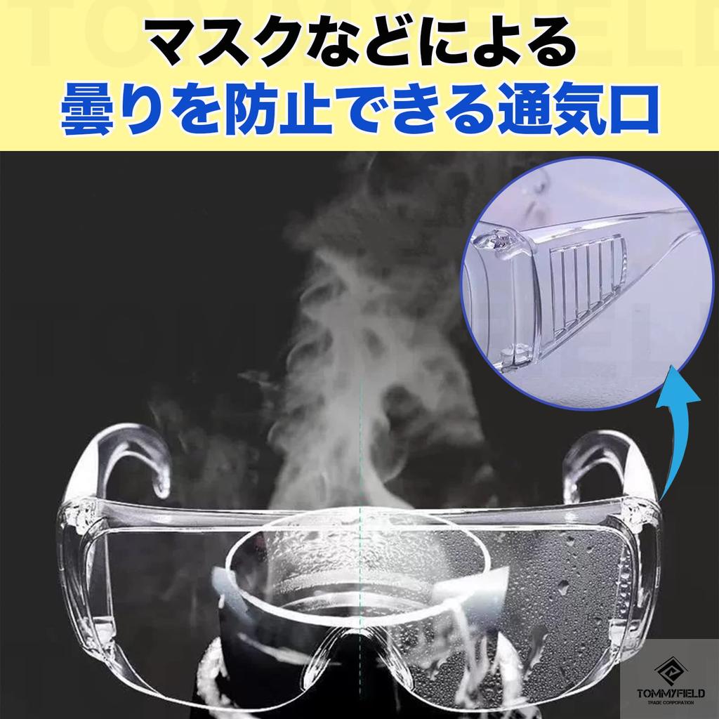 TOMMYFIELD Clear Infection Protective Set Goggles, Prevention, Anti-Fog Eyewear, 22-Piece