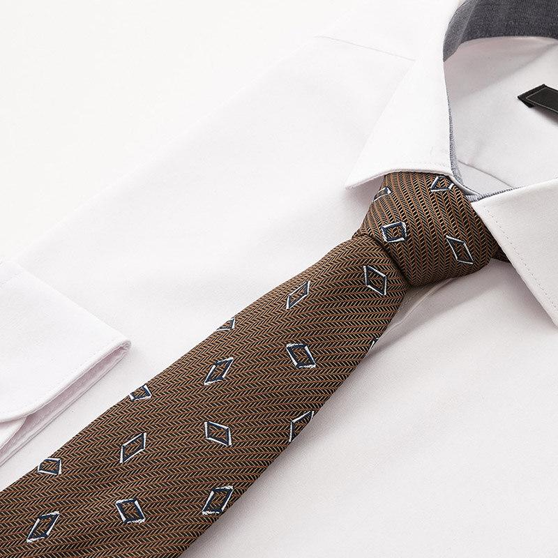 STCO Beige Square All-Over Tie_Sntuz23Bad