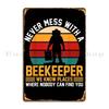 Beekepper Honey Bee Beekeeping Mylahkristian Metal Plaque Poster Wall Cave Mural Customized Garage Club Tin Sign Poster