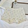 Female Spring and Summer Pure Cotton 10A Antibacterial 2 In 1 Safe Flat Angle Underwear