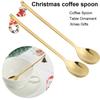 Home Decor Xmas Gifts Christmas Tableware Table Ornament Stainless Steel Coffee Spoon