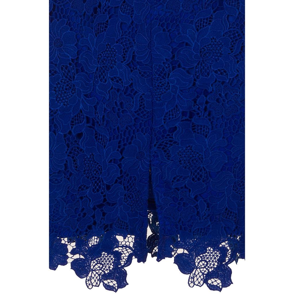 Paper Dolls Blaues, figurbetontes Kleid aus Häkelspitze für Damen/Damen