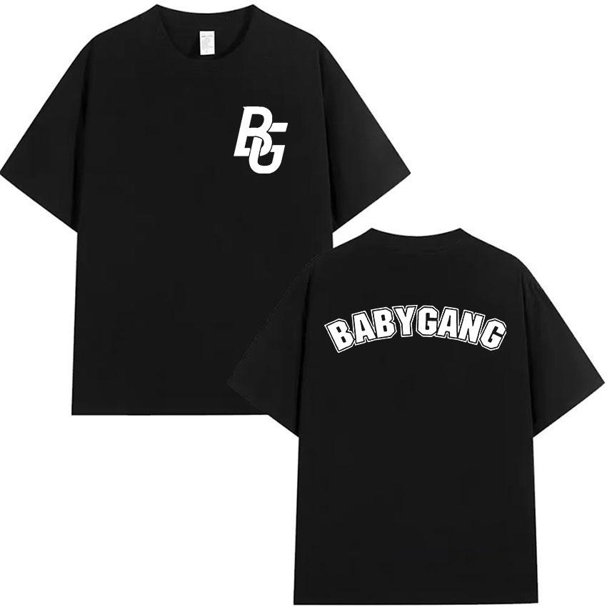 Rapper Baby Gang Turné 2025 Album Merch Tričko pro Muže Ženy Hip Hop Oversized Tričko na Léto Ležérní Móda Y2K Tričko