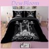 Premium Skull Duvet Set Quilt Cover Bedding In Luxury 3d Hd Print Design