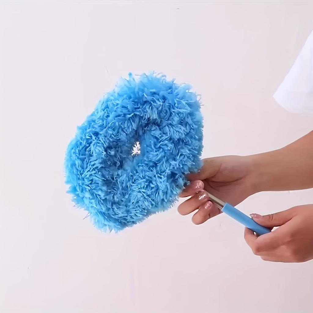 Ceiling Fan Dust Collector with Retractable & Lockable Brush Heads - Detachable Feather Duster Attachment, Machine-Washable - Suitable for Ceiling