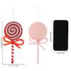 Christmas Decoration Supplies, Red Lollipop Pendant, Bow Simulation Candy, Children's Gift, Colored Candy