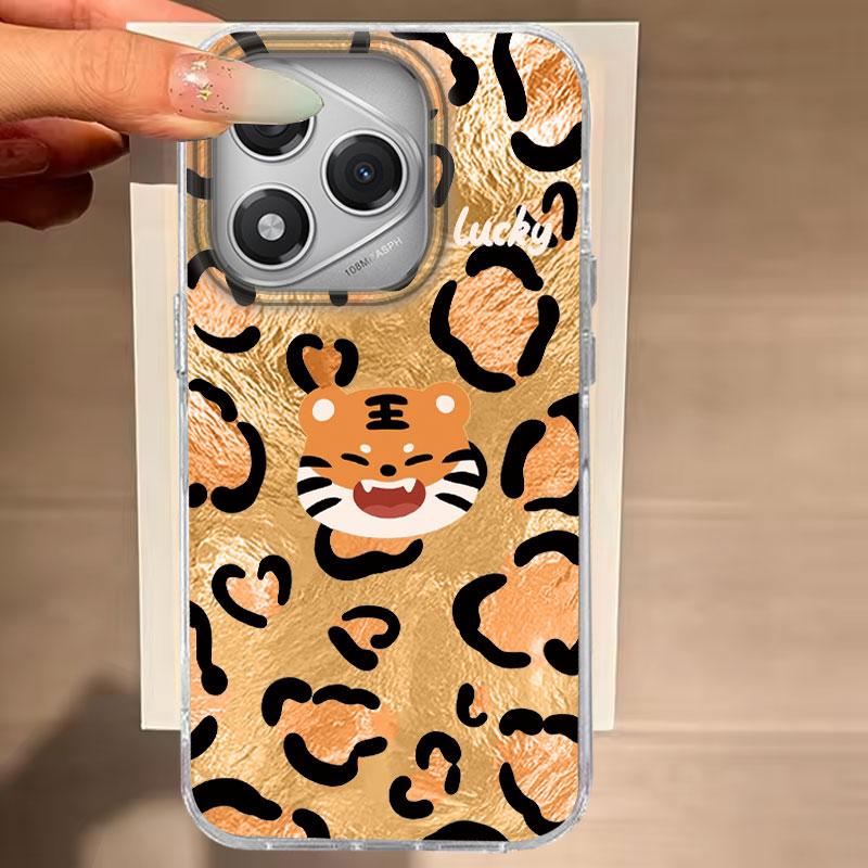 

Чехол для Honor 400 Lite 200 Pro 200Lite X9c X9a X8b X8a 5G Чехол для телефона Коричневый Леопардовый принт Серебристое Сердцевидное Для Honor 200 Сумка Honor X8a белый