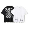 YM-1204 Bianco Sporco T-shirt Oversize Stampata in Puro Cotone Estiva da Uomo e Donna Street Wear