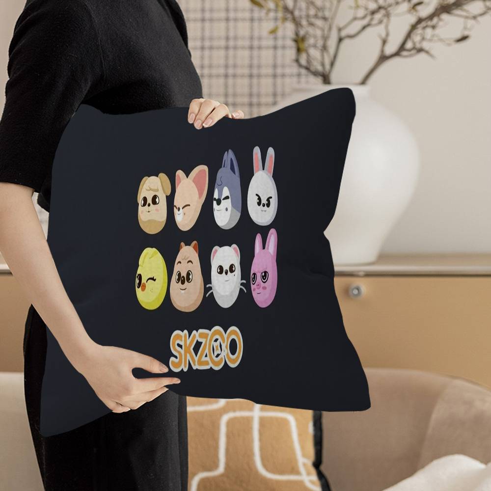 Kpop S-Stray K-Kids S-Skzoo Personalized Pillow Dust Cover Bedroom Kids Party Decoration Pillowcase Birthday Children Gift