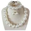 Vintage Style Necklace Bracelet Earring Ring Sets Light Luxury French Pearl Necklace  Women