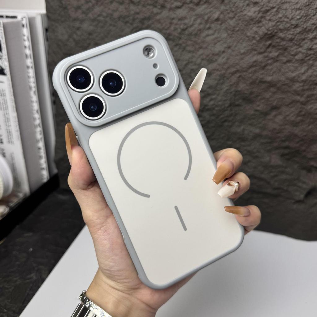 Color Block Magnetic iPhone 17 Pro Max Case: Skin-Feel, Heat Dissipation, Full Coverage, Drop Protection.