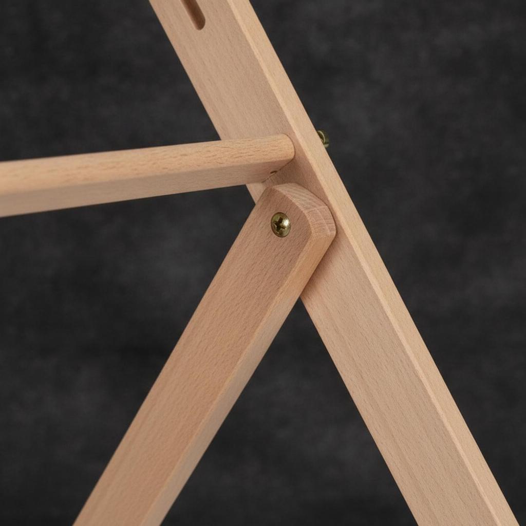 Freestanding Weaving Loom with Wooden Cane Large Beechwood Handloom