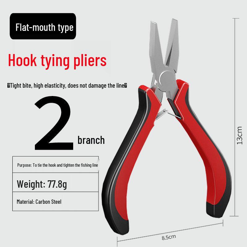 Wielofunkcyjne płaskodziobe szczypce ze stali nierdzewnej do haczyków wędkarskich do ciągnięcia i wiązania żyłki