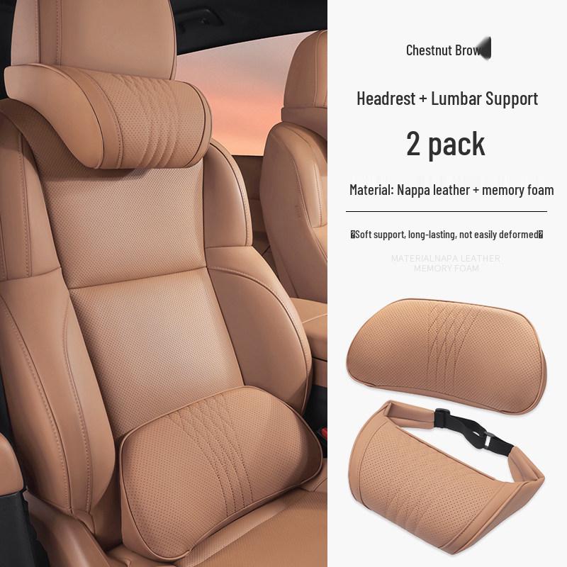 Xpeng P7/P5 Headrest Neck Pillow & Lumbar Support Cushion for Comfort in Car Interior