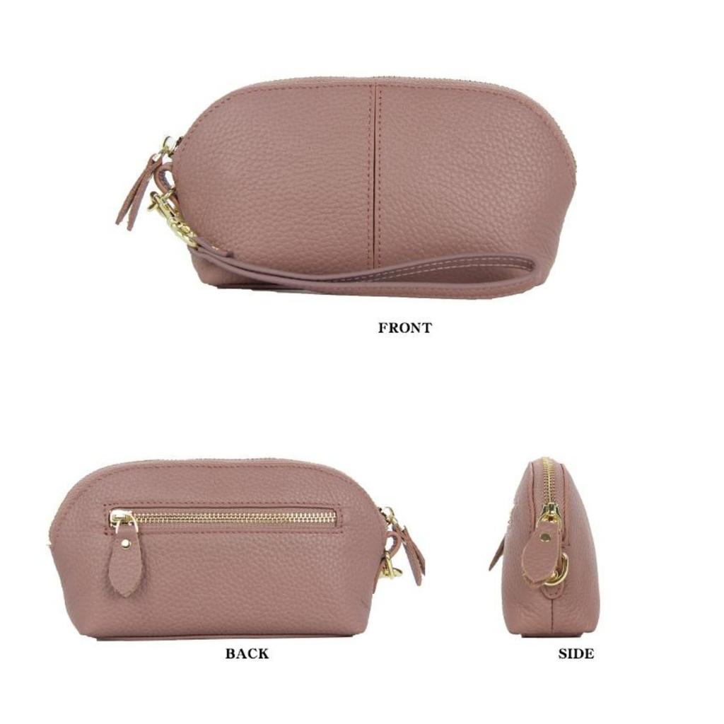 Genuine Leather Women Long Wallet Zipper Wristlet Bag Lady Clutches Coin Purse Cowhide Mobile Phone Bag Evening Party Handbag